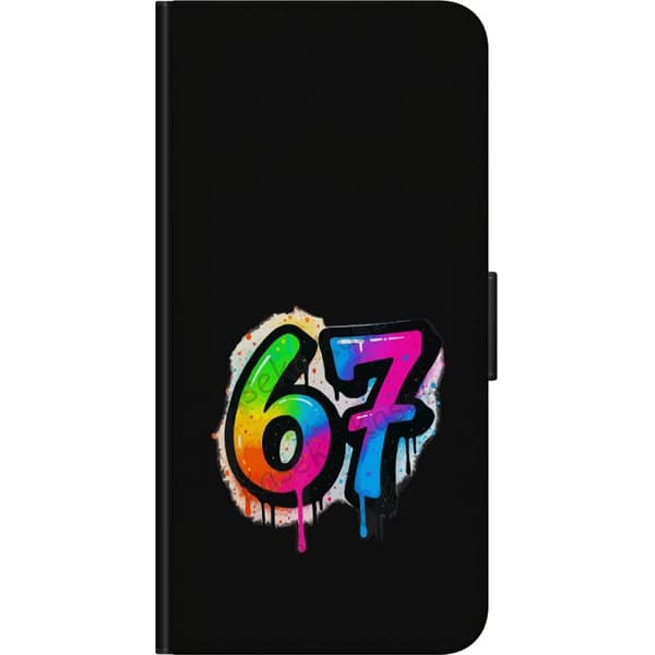 Kompatibelt Plånboksfodral till Huawei P40 lite Färgglada graffitisiffror svart