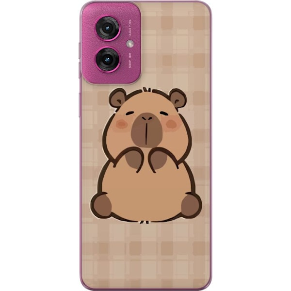 Motorola Moto G55 Läpinäkyvä kuori Mobilskal kawaii capybara flera figurer japansk stil