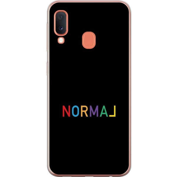 Kompatibelt Mobildeksel til Samsung Galaxy A20e Färgglad Normal text svart
