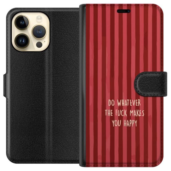Yhteensopiva Lompakkokotelo Apple iPhone 15 Pro Max Gör det som gör dig glad punainen