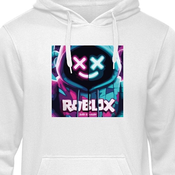 Barn-Hoodie | Mjuk Huvtröja för Barn Roblox vit 12-13 År