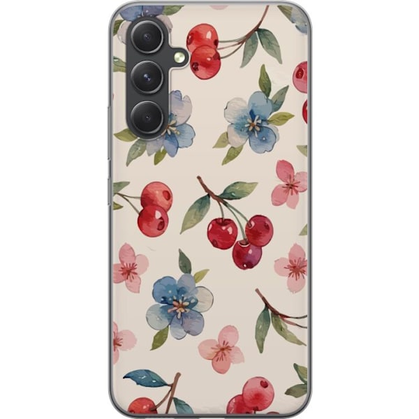 Samsung Galaxy S24+ Genomskinligt Skal Bär & Blommor – mön