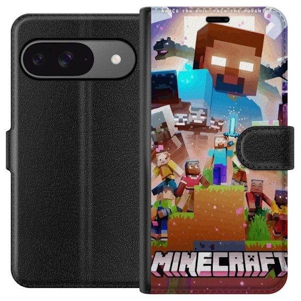 Google Pixel 9 Pro Plånboksfodral Minecraft