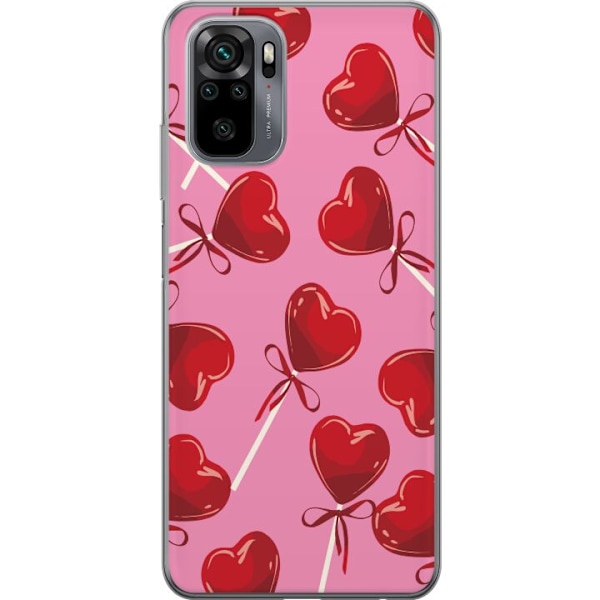 Xiaomi Redmi Note 10 Gennemsigtig cover Valentinsdag Lollipop