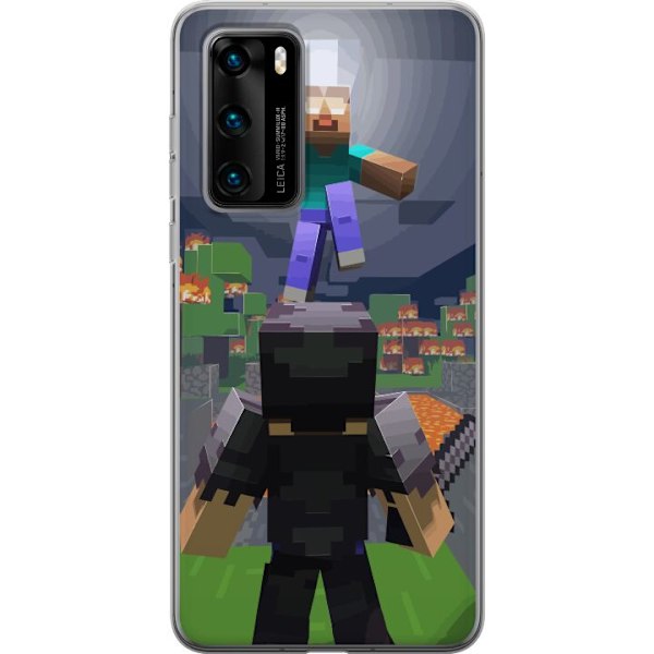 Huawei P40 Gennemsigtig cover Minecraft