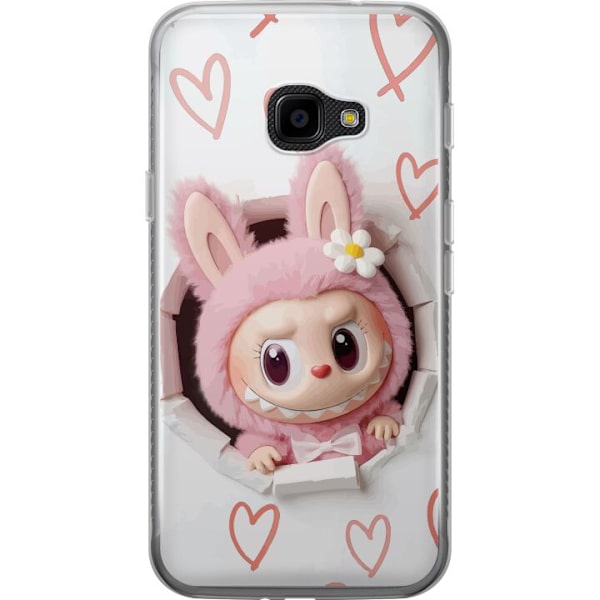 Samsung Galaxy Xcover 4 Läpinäkyvä kuori Labubu Sydän Taustakuva Pop Mart Rakkausteema Hahmodesign Suosittu Motiivi Keräilytaideteossarja