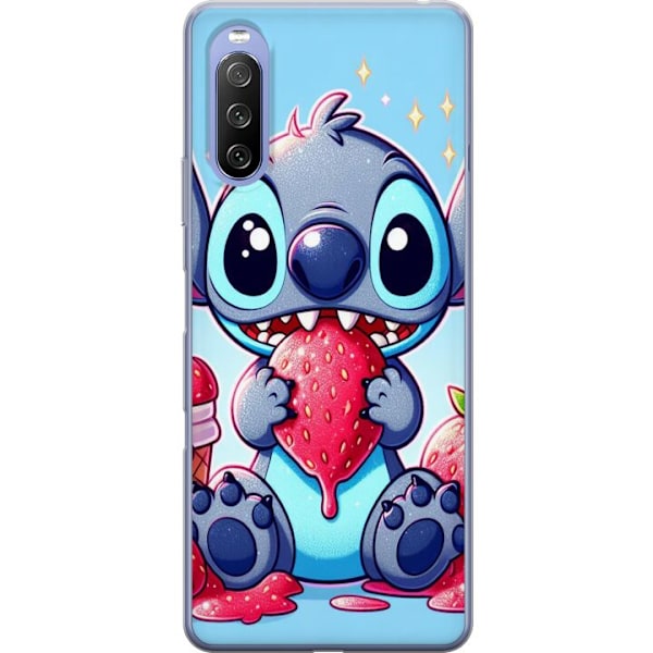Sony Xperia 10 III Gennemsigtig cover Strawberry Stitch