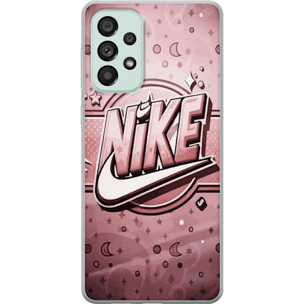 Samsung Galaxy A73 5G Genomskinligt Skal Nike Rosa