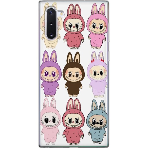 Samsung Galaxy Note10 Läpinäkyvä kuori Labubu Pink Monster - Popkulttuuri Kawaii-kosketuksella