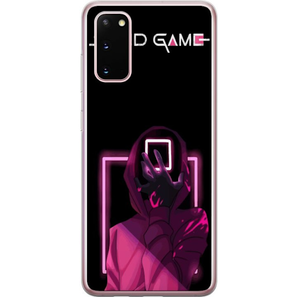 Samsung Galaxy S20 Genomskinligt Skal Squid Game Tema Populär Serie Motiv Grafiskt Ikoniskt Design Asiatisk Popkultur Spänning Drama