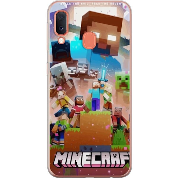Samsung Galaxy A20e Läpinäkyvä kuori Minecraft