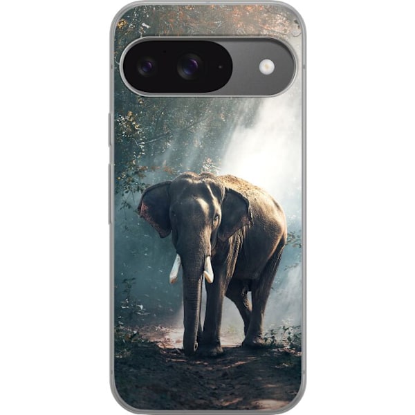 Google Pixel 9 Pro Genomskinligt Skal Elefant