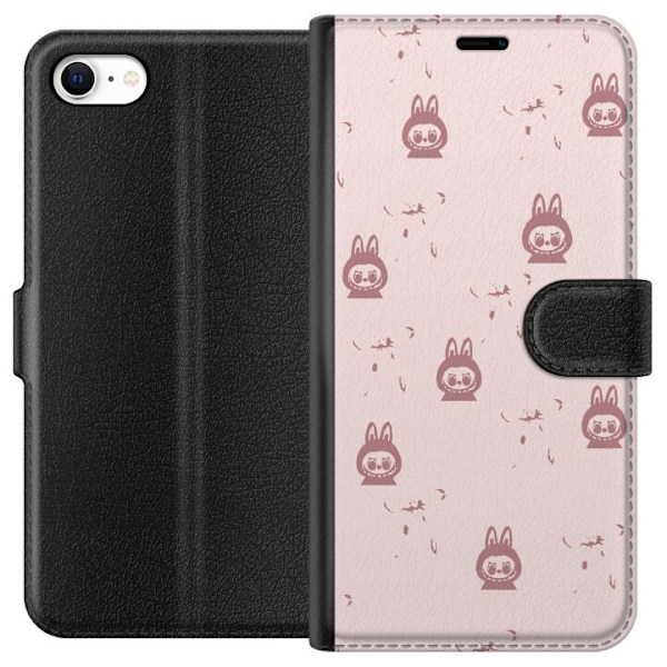 Apple iPhone 6 Tegnebogsetui Labubu Neon Pop - Neonfarvet pop art monster