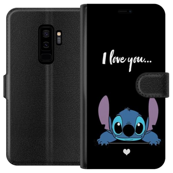 Kompatibel Tegnebogsetui til Samsung Galaxy S9+ Stitch Jeg Elsker Dig
