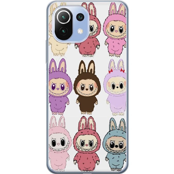 Xiaomi Mi 11 Lite Läpinäkyvä kuori Labubu Pink Monster - Po