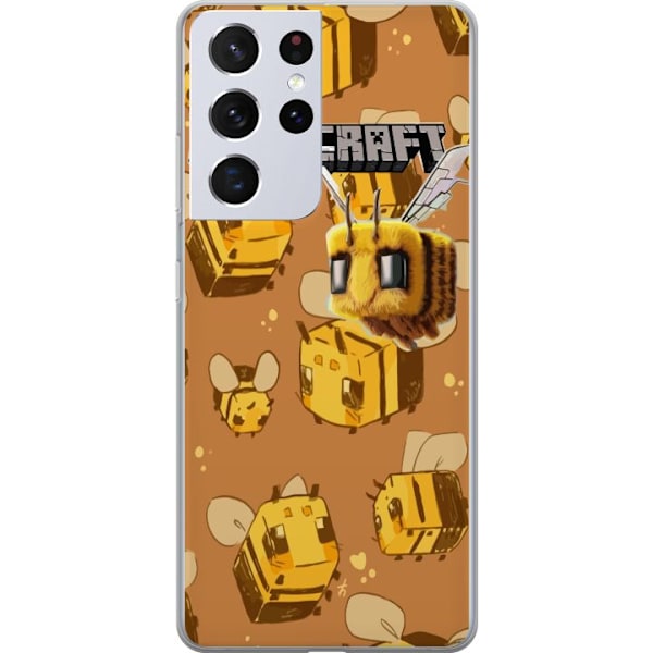 Samsung Galaxy S21 Ultra 5G Läpinäkyvä kuori Minecraft Bi