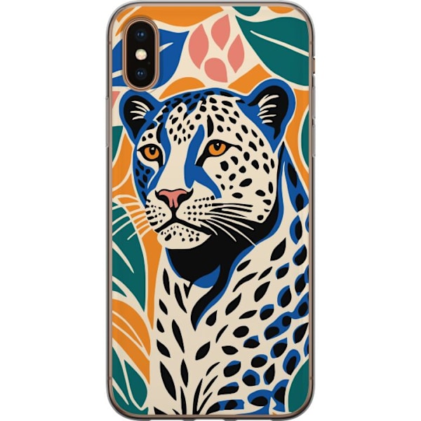 Apple iPhone XS Max Gjennomsiktig deksel Majestetisk Leopard