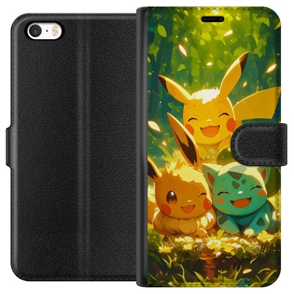 Apple iPhone 5s Tegnebogsetui Pixelmonster spillestil - farver