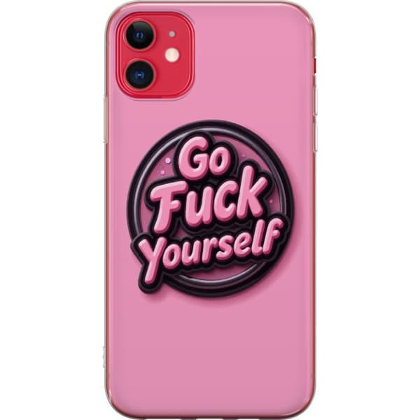 Kompatibelt Mobilskal till Apple iPhone 11 Rosa 3D textposter