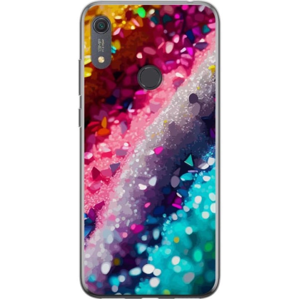 Huawei Y6s (2019) Gennemsigtig cover Glitter