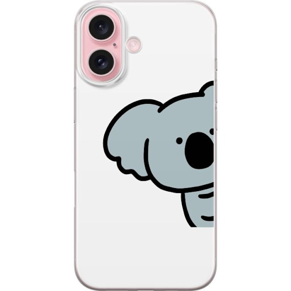 Apple iPhone 16 Gjennomsiktig deksel Koala