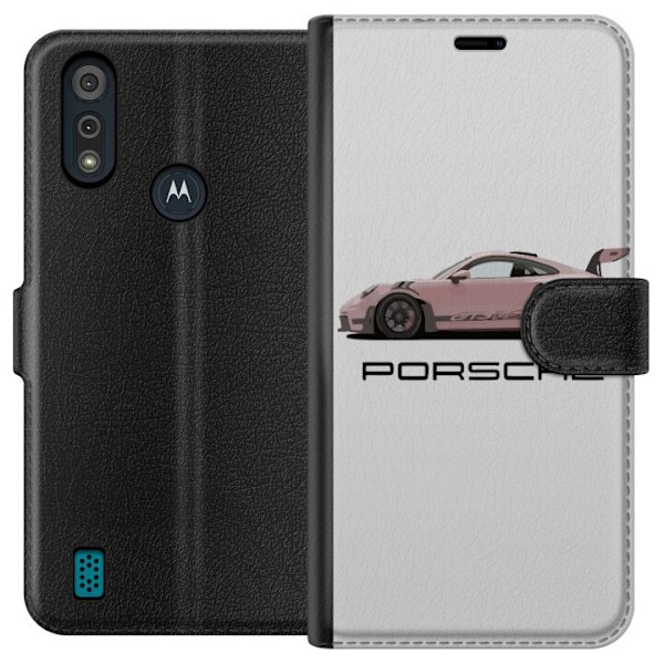 Motorola Moto E6i Plånboksfodral Porsche 911 Pink