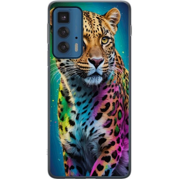 Motorola Edge 20 Pro Genomskinligt Skal Leopard