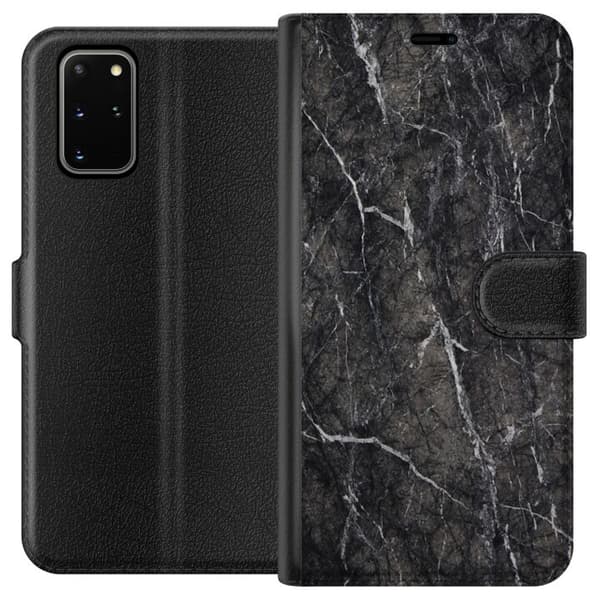Kompatibel Tegnebogsetui til Samsung Galaxy S20+ Sort Marmor