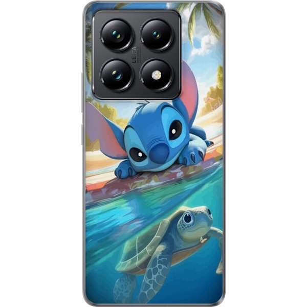Xiaomi 14T Läpinäkyvä kuori Stitch kilpikonnalla - söpö s
