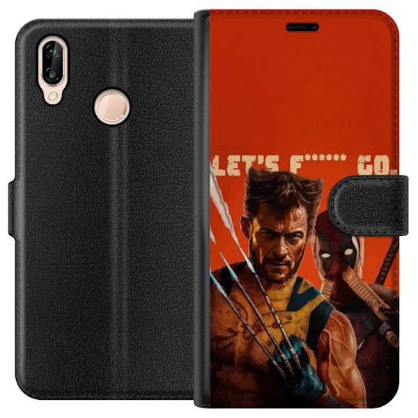 Huawei P20 lite Lommeboketui Deadpool & Wolverine