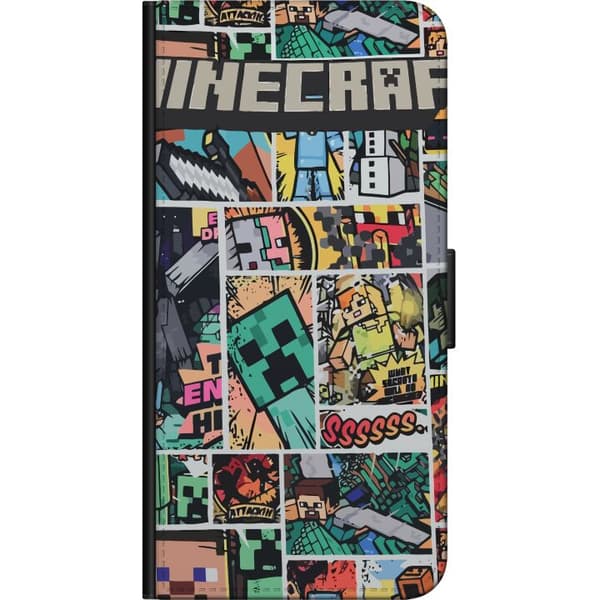 Kompatibel Tegnebogsetui til Samsung Galaxy Note20 Ultra Minecraft Kunst