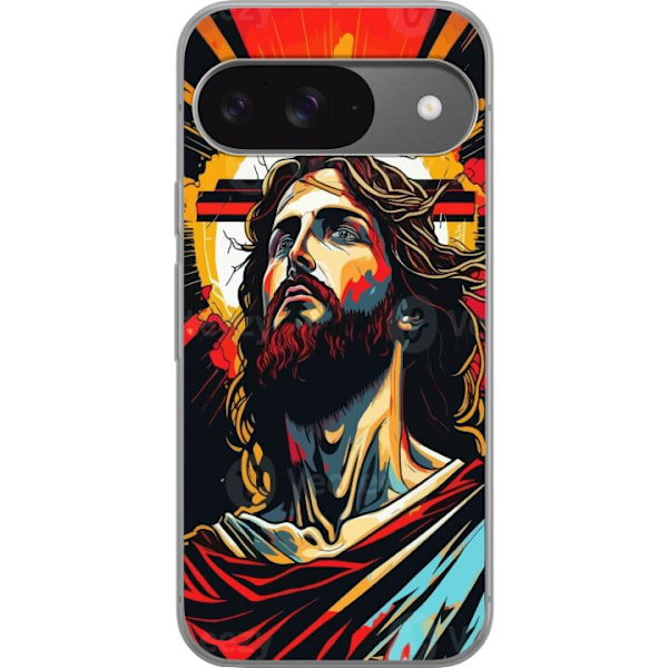 Google Pixel 9 Läpinäkyvä kuori Jeesus ja Kortti - uskonnol