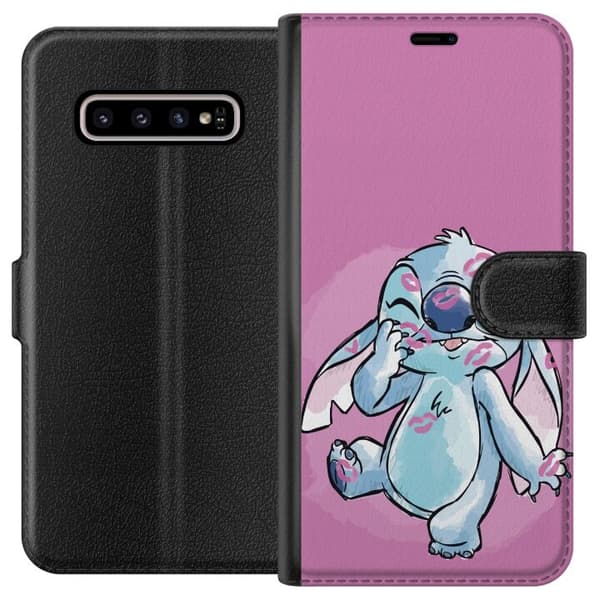 Kompatibelt Lommeboketui til Samsung Galaxy S10+ Stitch Puss