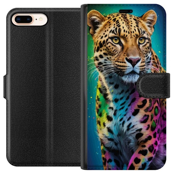 Apple iPhone 8 Plus Lommeboketui Leopard