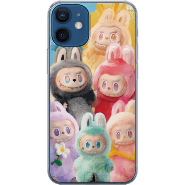Apple iPhone 12  Genomskinligt Skal Labubu Sketch Style – Handritat monster i tusch
