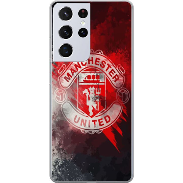 Samsung Galaxy S21 Ultra 5G Läpinäkyvä kuori Manchester United