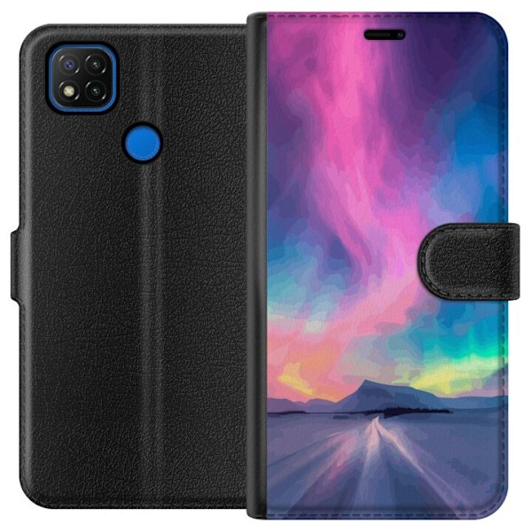 Xiaomi Redmi 9C Lommeboketui Nordlys