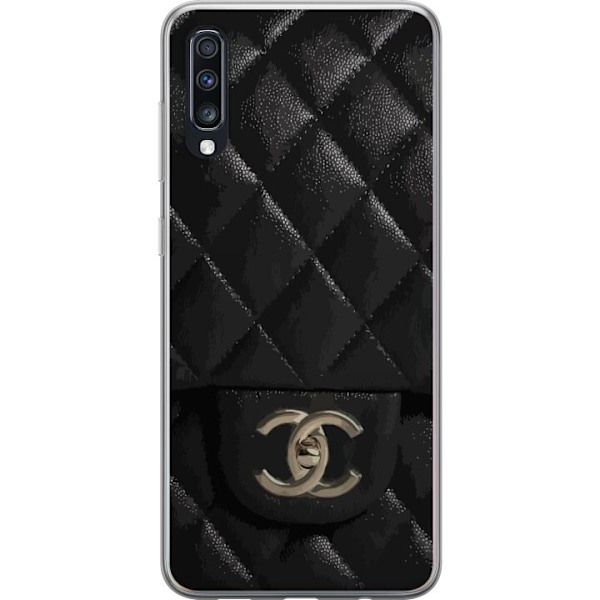 Samsung Galaxy A70 Läpinäkyvä kuori Chanel Musta