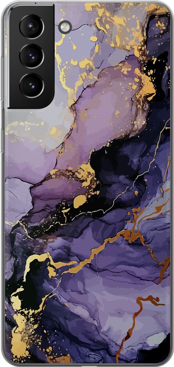 Kompatibel Mobilcover til Samsung Galaxy S21+ 5G Lilla Marmor