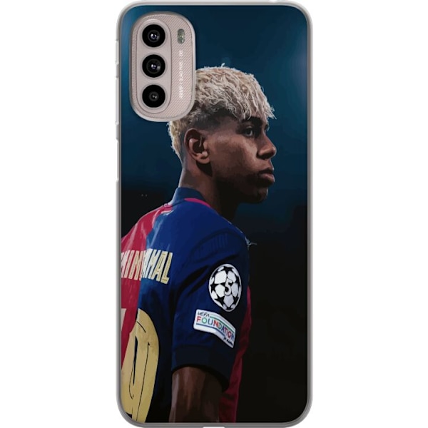 Motorola Moto G41 Genomskinligt Skal Lamine Yamal – Barcelonas Wonderkid i Fokus
