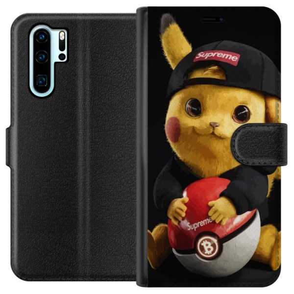 Huawei P30 Pro Tegnebogsetui Pikachu Supreme