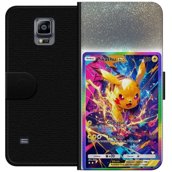 Kompatibelt Plånboksfodral till Samsung Galaxy Note 4 Pikachu gul