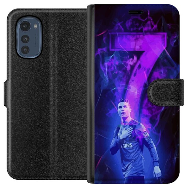 Motorola Moto E32s Lompakkokotelo Ronaldo 7 - Jalkapallolegend