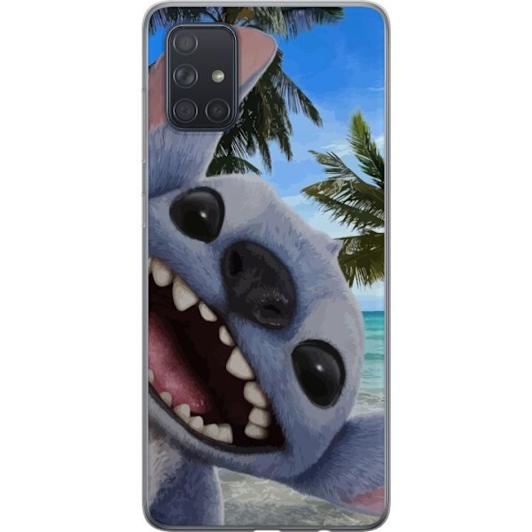 Samsung Galaxy A71 Läpinäkyvä kuori Stitch-matkapuhelinkotelo, jossa on suloiset ystävyysmaalaukset.