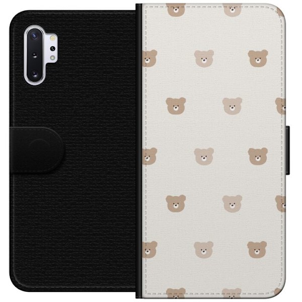Samsung Galaxy Note10+ Tegnebogsetui Teddybaggrund - søde teddybjørne mod en blød baggrund