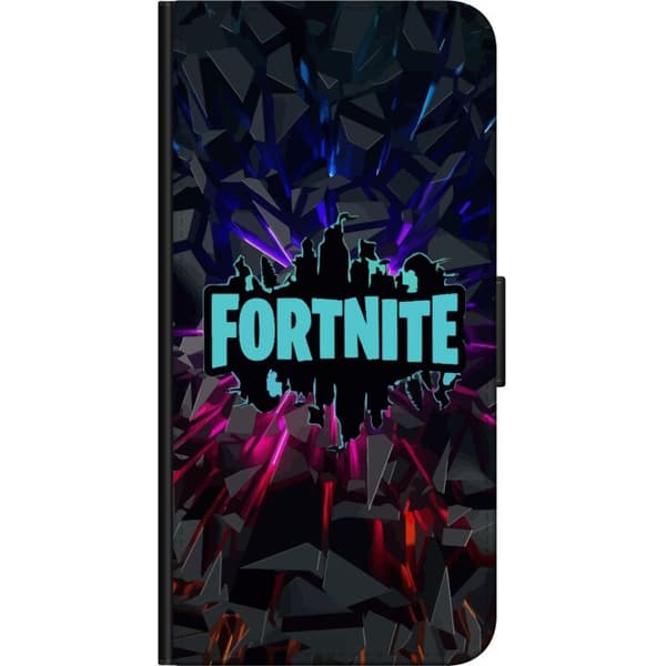Kompatibelt Lommeboketui til OnePlus 9 Pro Spillinspirert abstrakt logodesign med eksploderende former, neonlys og dynamisk energi for et moderne gam