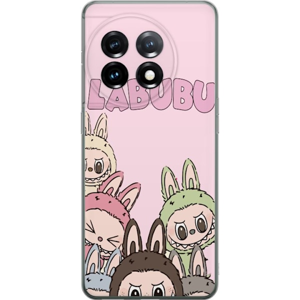 OnePlus 11 Gennemsigtig cover Labubu Pop Mart Karakterer Figurer Samlerobjekt Populær Figursærie Design Pop Mart Leksakskunst Motiv