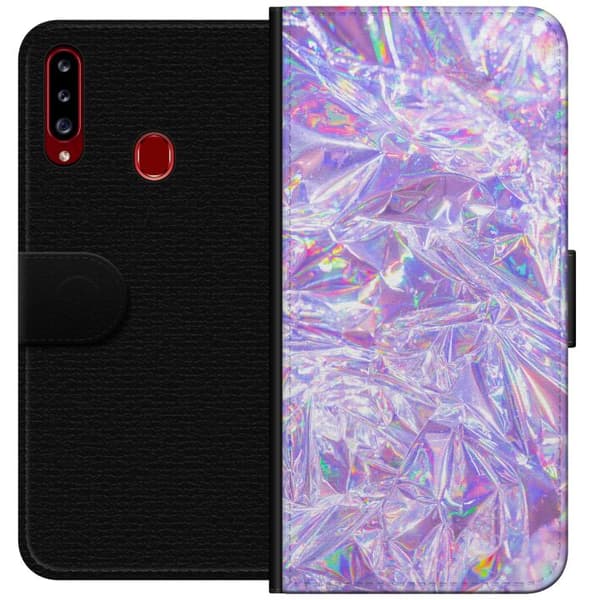 Yhteensopiva Lompakkokotelo Samsung Galaxy A20s Kimaltelee