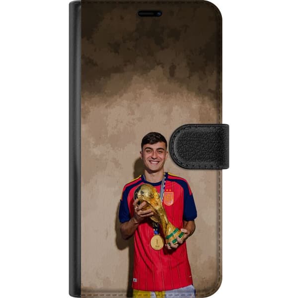Kompatibel Tegnebogsetui til Apple iPhone 12 Pro Max Pedri holder VM-trofæet, fodboldstjerne Spanien supporterdesign rød