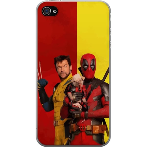 Apple iPhone 4 Gennemsigtig cover Deadpool & Wolverine